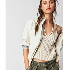 new Free People High Tide  100% Cotton Cable Tank top